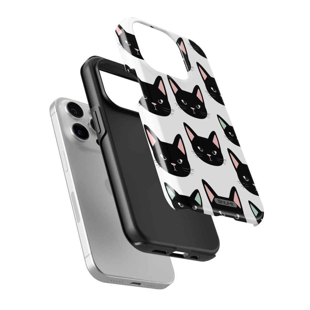 Black Cat Tough Phone Case