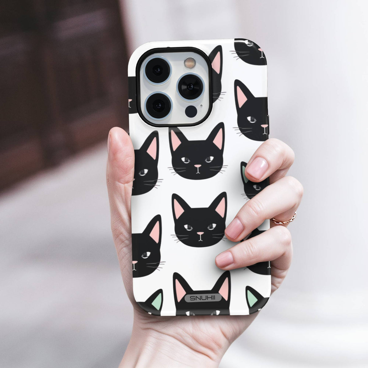 Black Cat Tough Phone Case