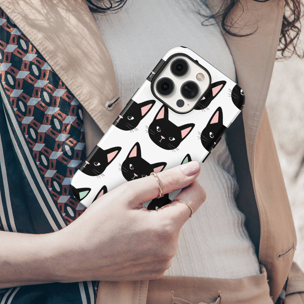 Black Cat Tough Phone Case