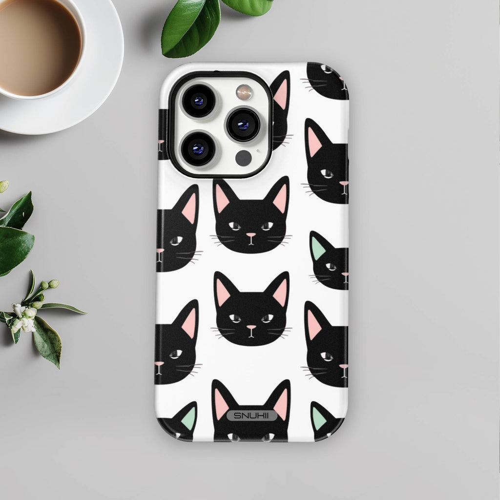 Black Cat Tough Phone Case
