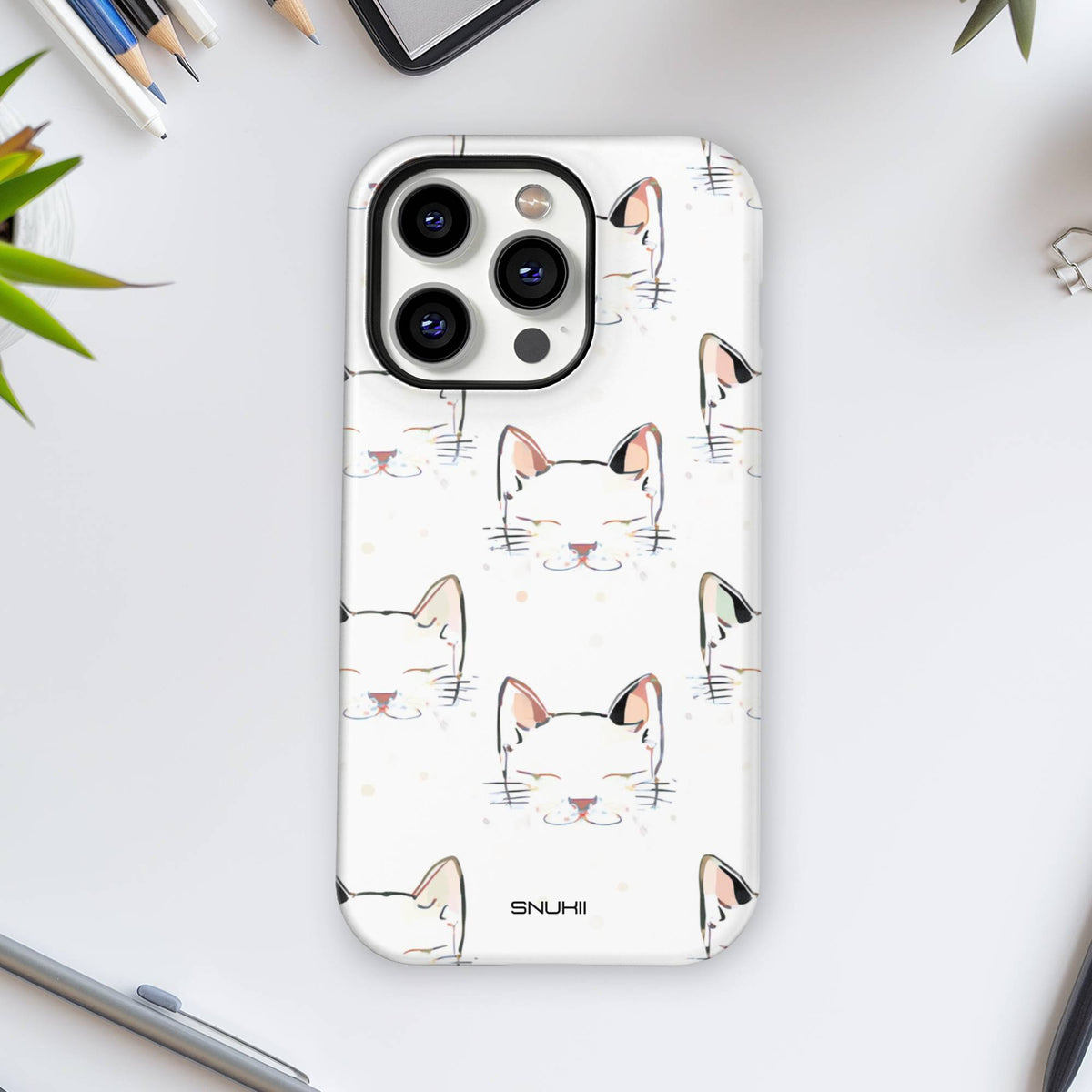 Watercolor Cat Tough Phone Case