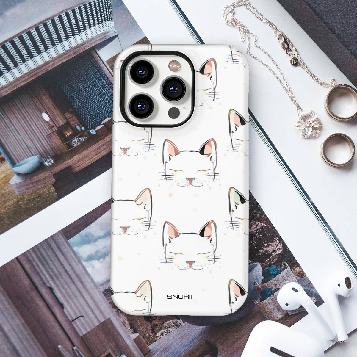 Watercolor Cat Tough Phone Case