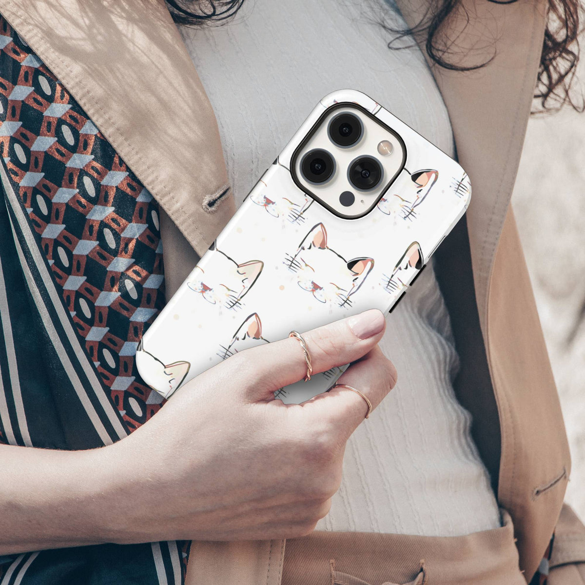 Watercolor Cat Tough Phone Case
