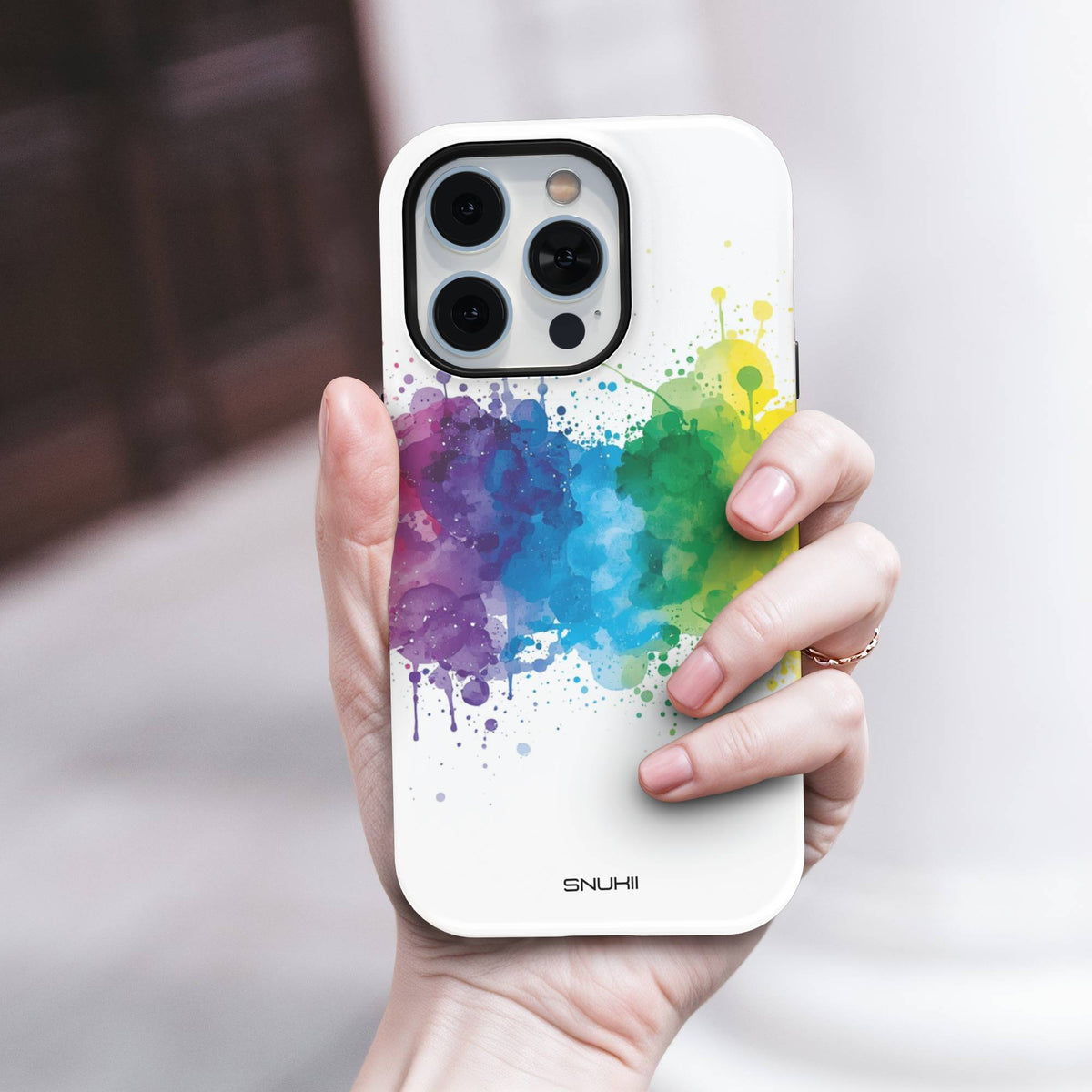Rainbow Watercolor Tough Phone Case