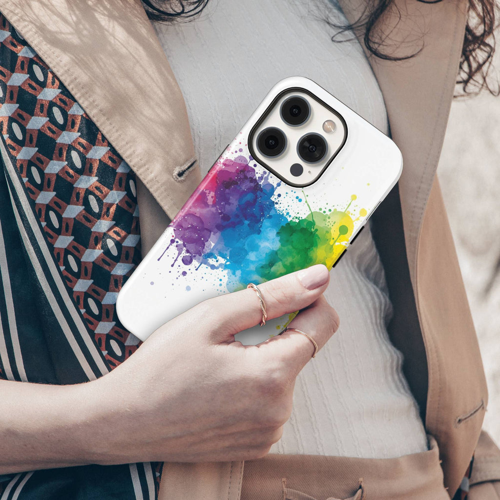 Rainbow Watercolor Tough Phone Case