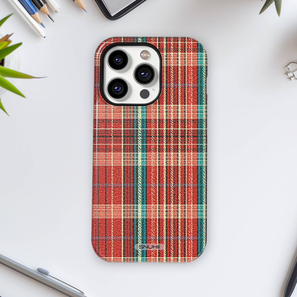 Red Plaid Tough Phone Case