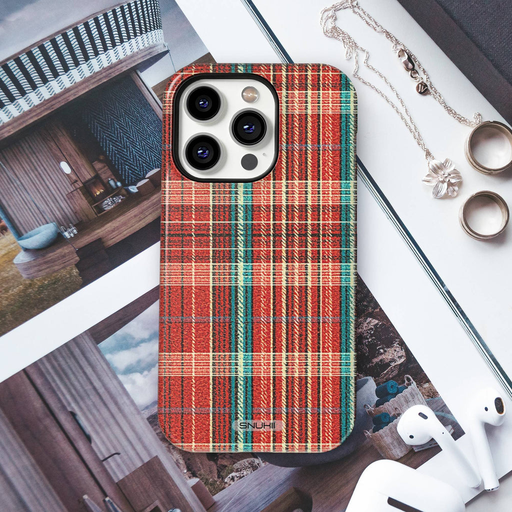 Red Plaid Tough Phone Case