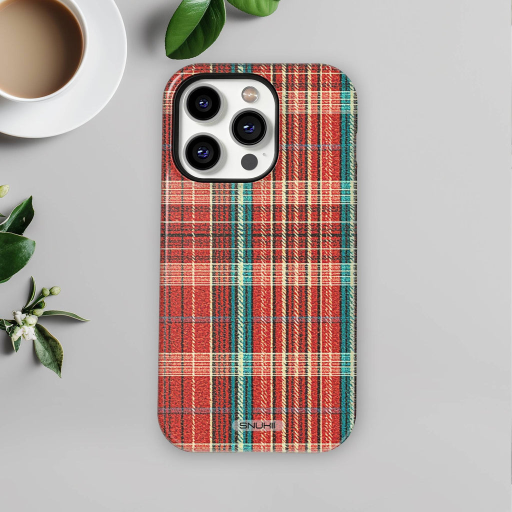 Red Plaid Tough Phone Case
