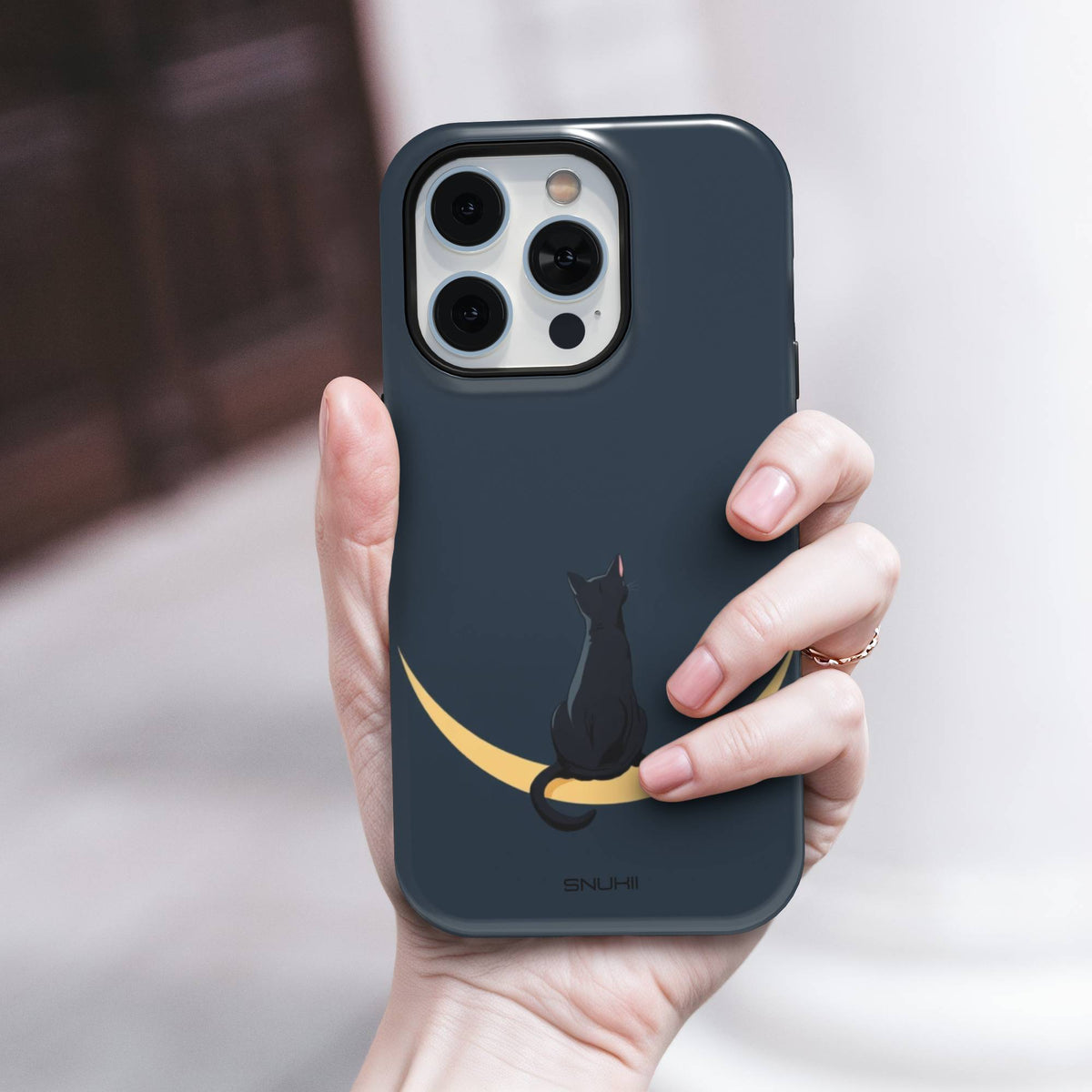 Black Cat Tough Phone Case