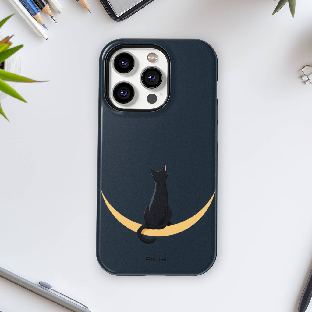 Black Cat Tough Phone Case