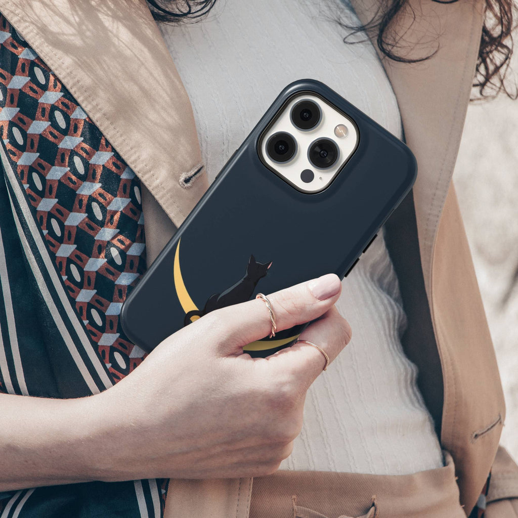 Black Cat Tough Phone Case