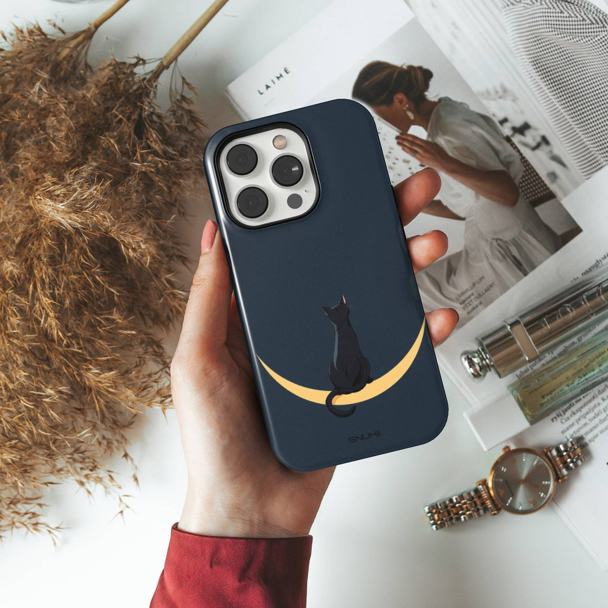 Black Cat Tough Phone Case