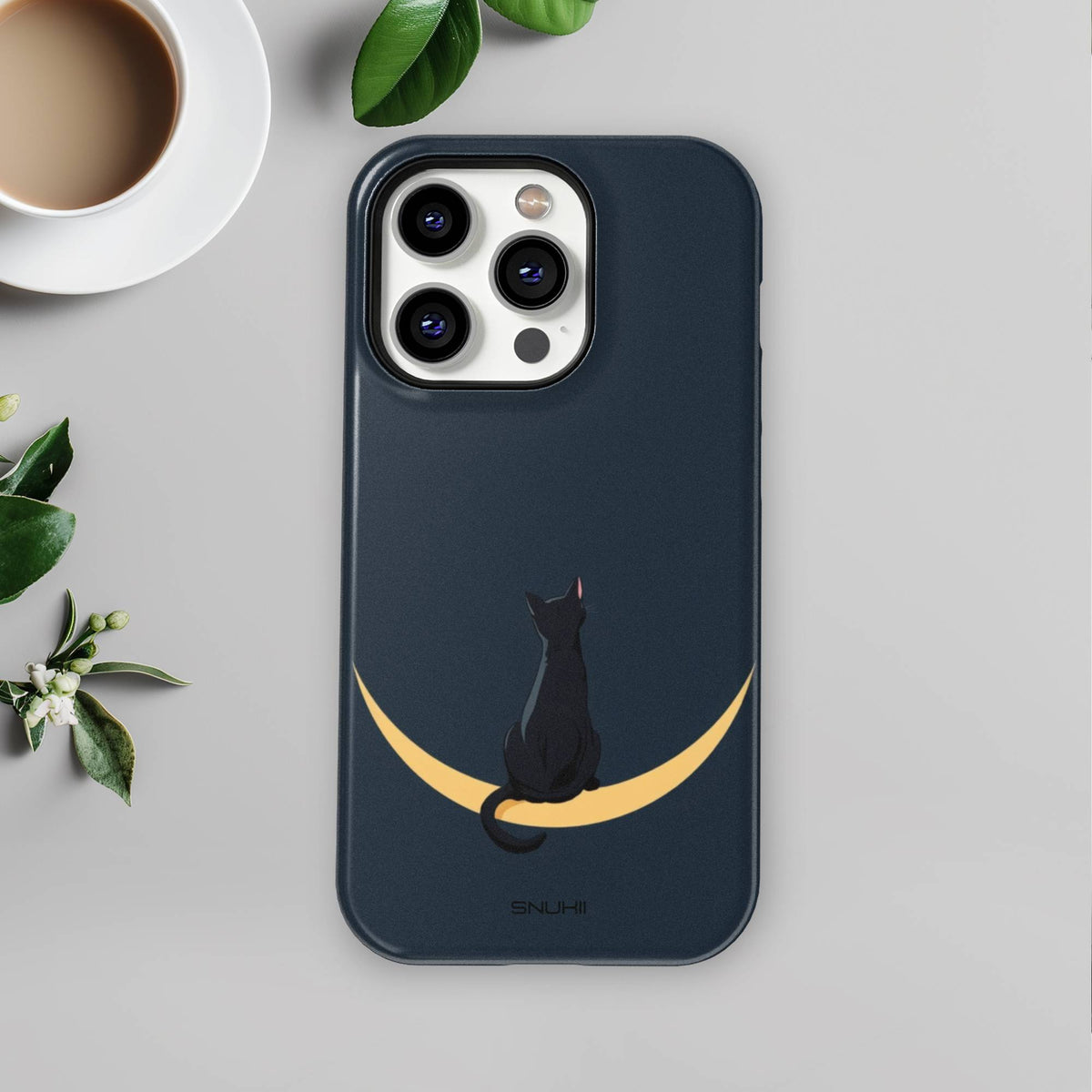 Black Cat Tough Phone Case