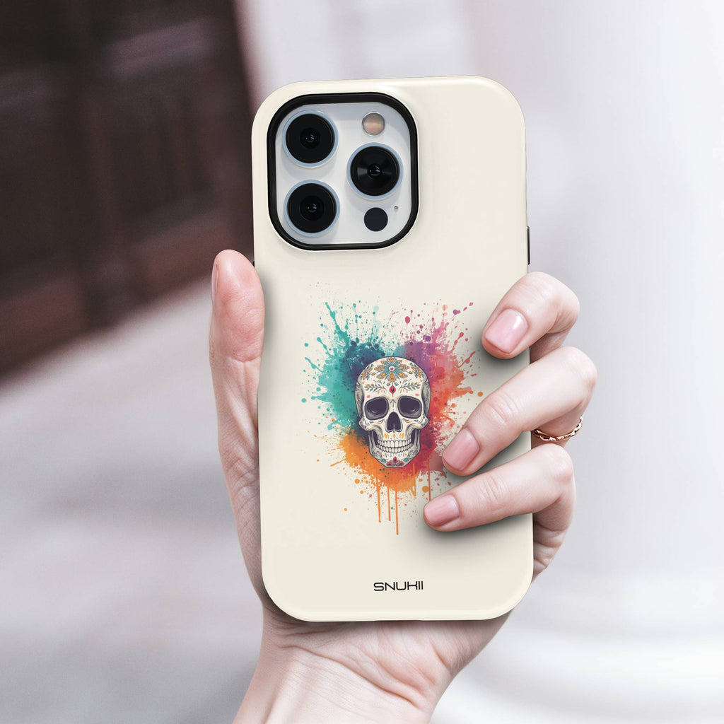 Colorful Skull Tough Phone Case