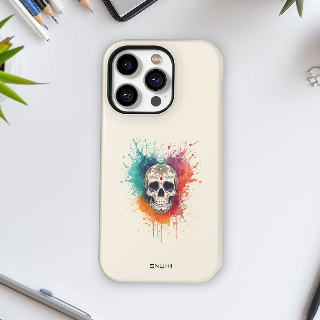 Colorful Skull Tough Phone Case