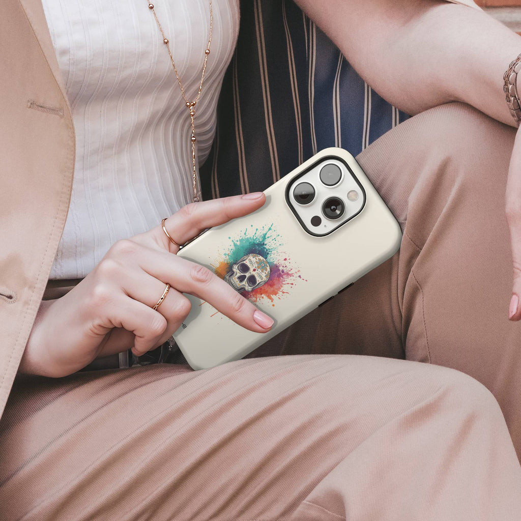 Colorful Skull Tough Phone Case