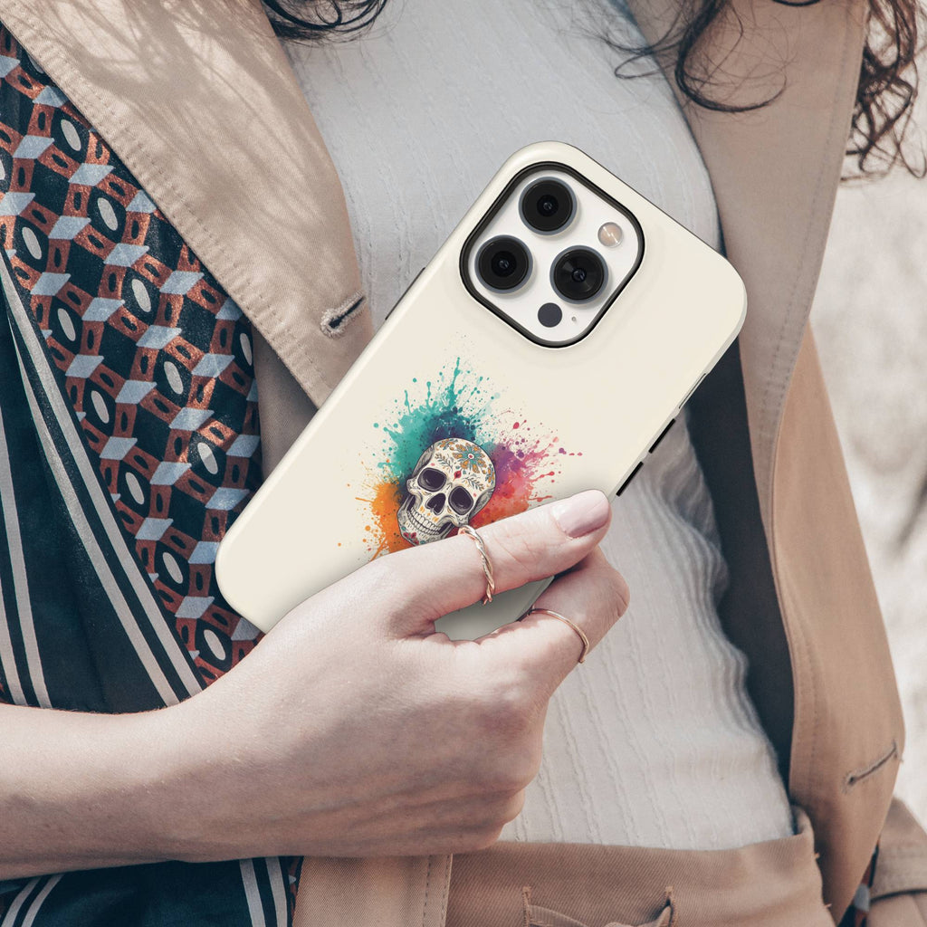 Colorful Skull Tough Phone Case