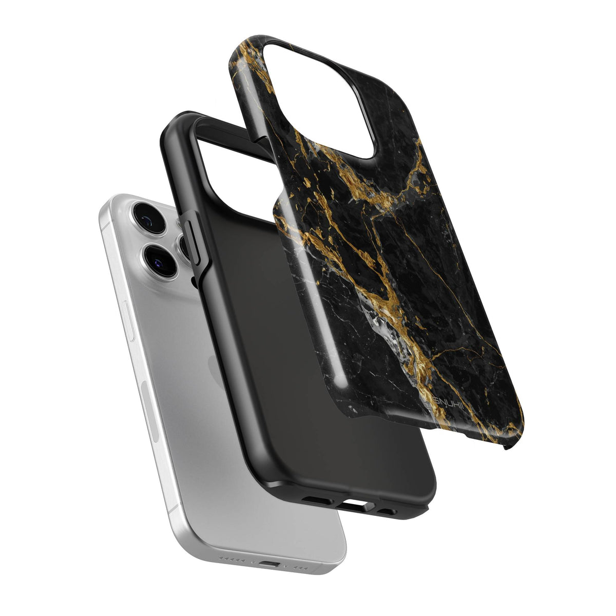 Black marble Tough Phone Case