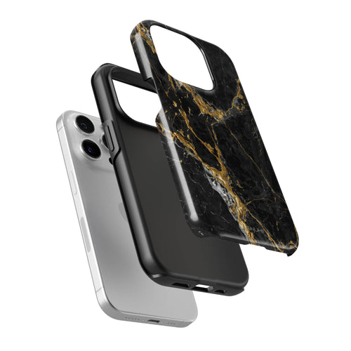 Black marble Tough Phone Case