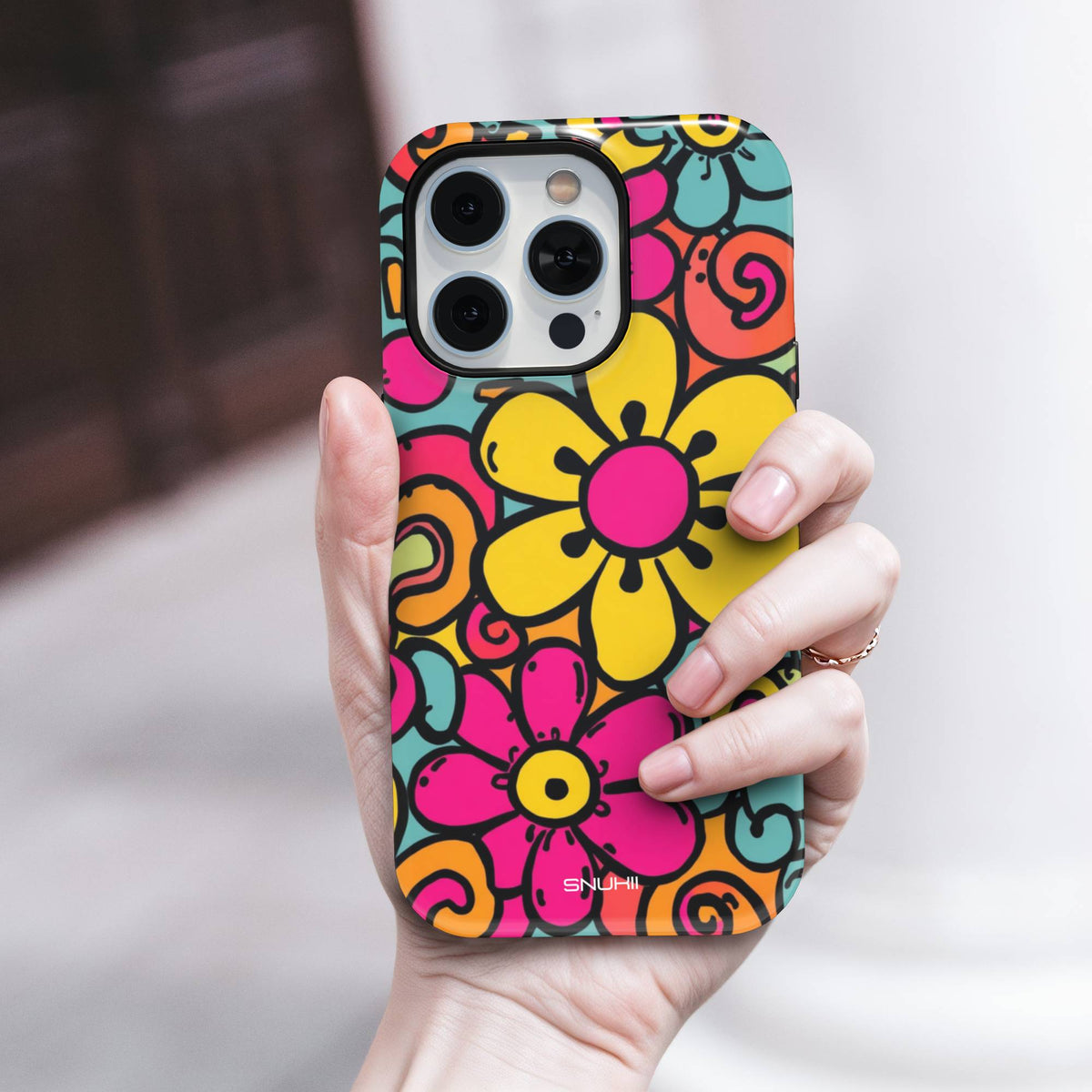 Retro Floral Tough Phone Case