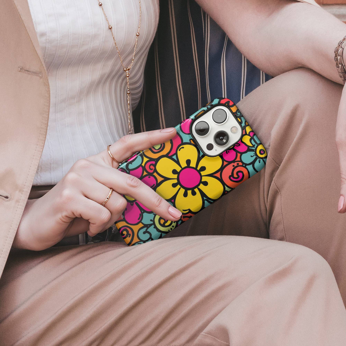 Retro Floral Tough Phone Case