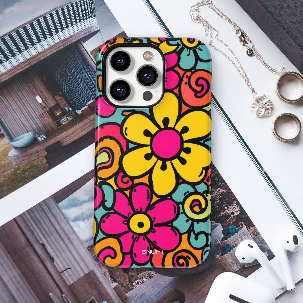 Retro Floral Tough Phone Case