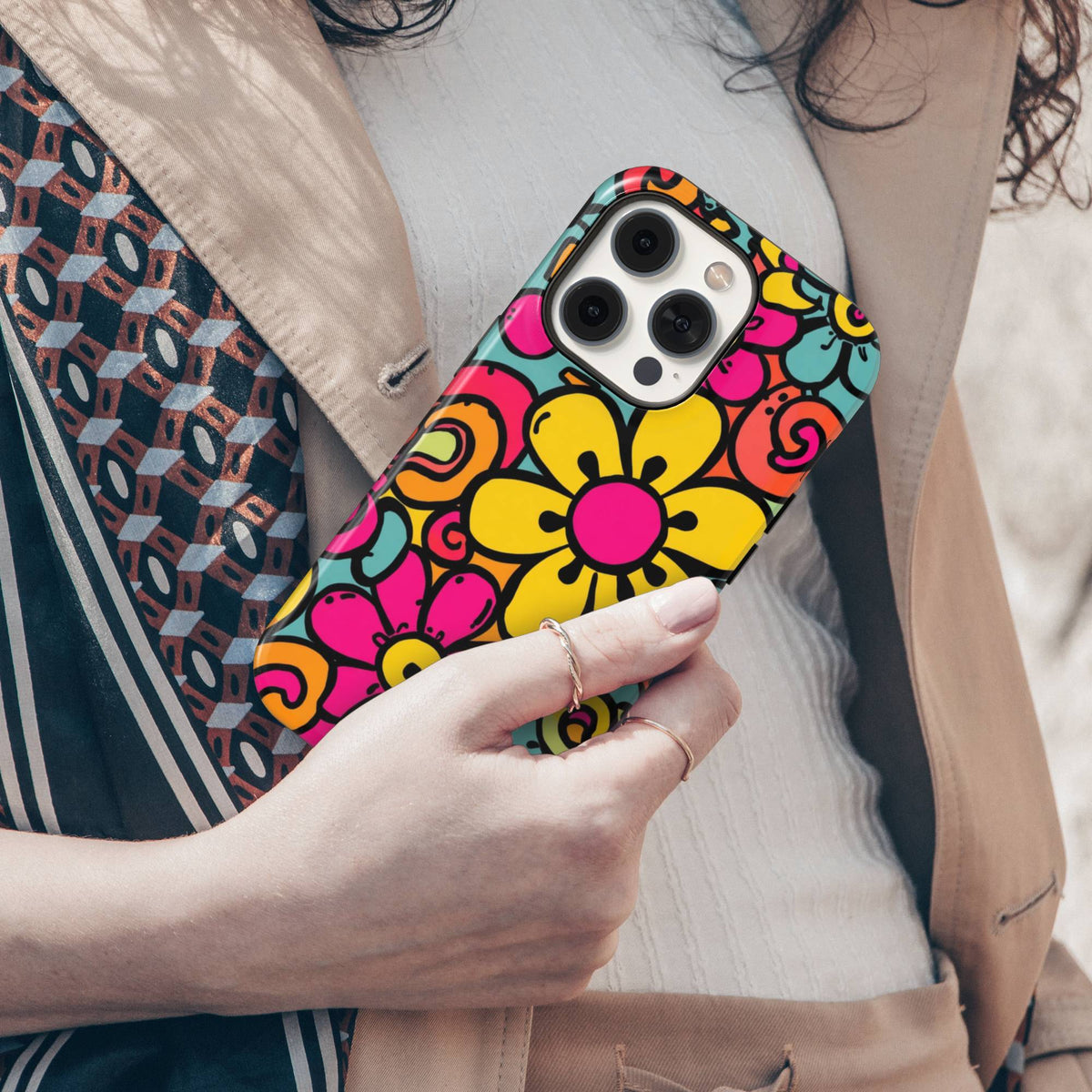 Retro Floral Tough Phone Case