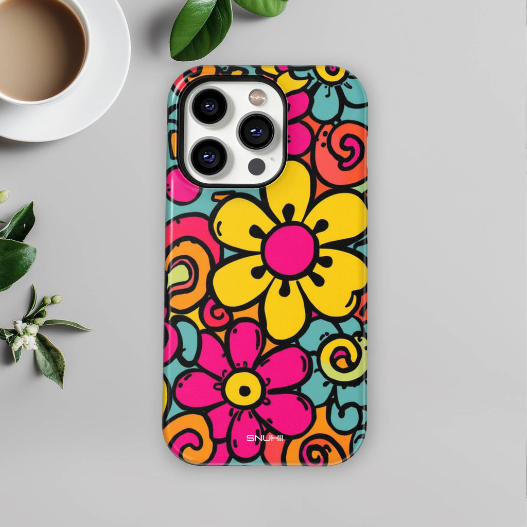 Retro Floral Tough Phone Case
