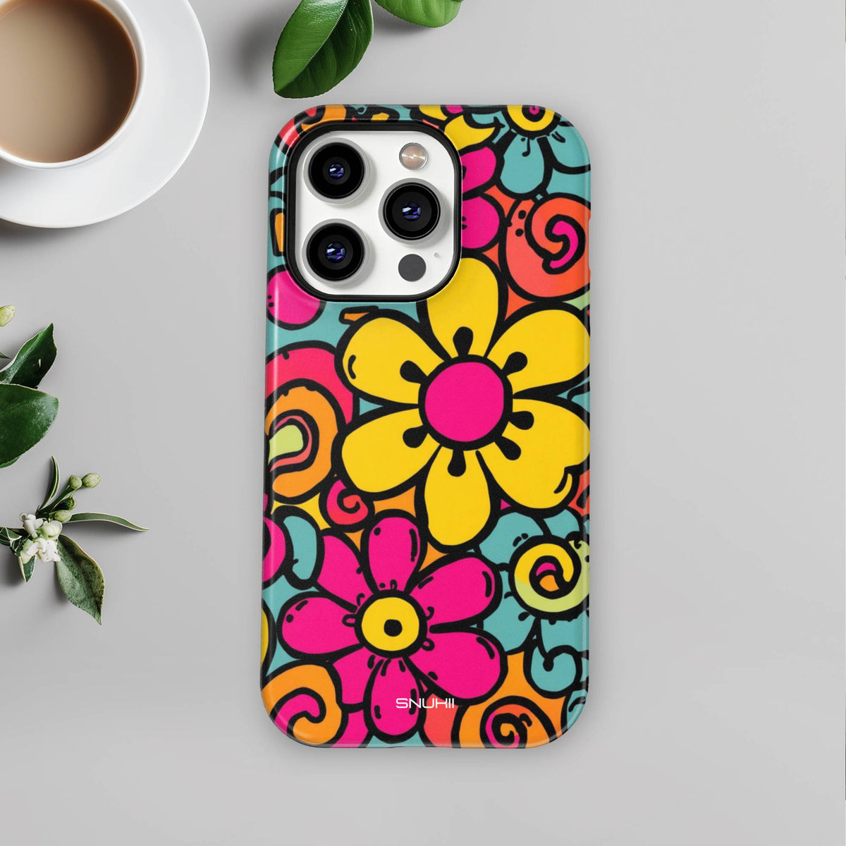 Retro Floral Tough Phone Case