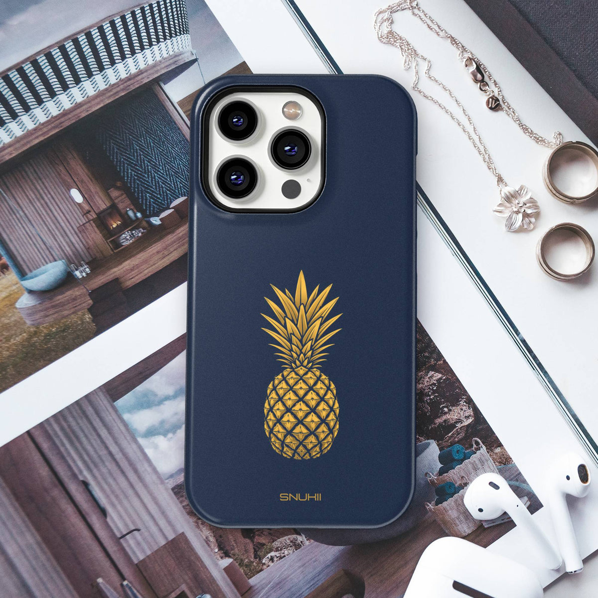 Gold Pineapple Tough Phone Case