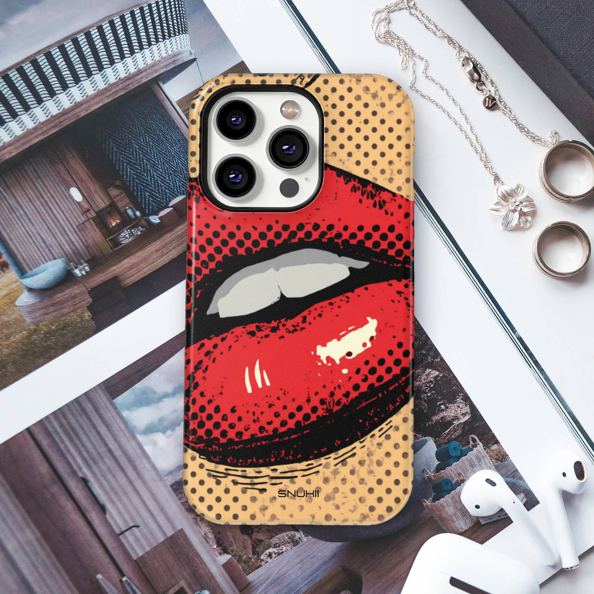 Red Lips Tough Phone Case