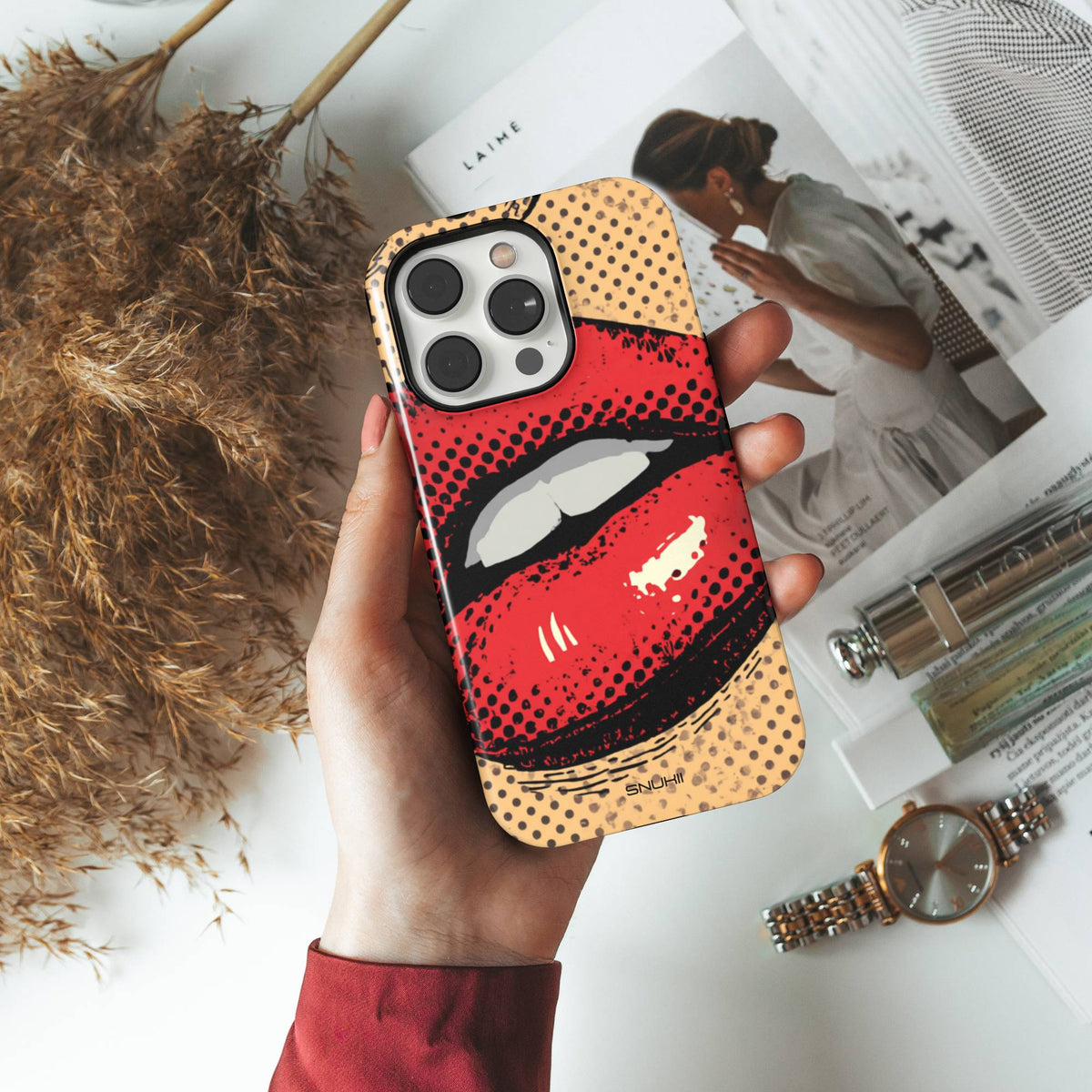 Red Lips Tough Phone Case