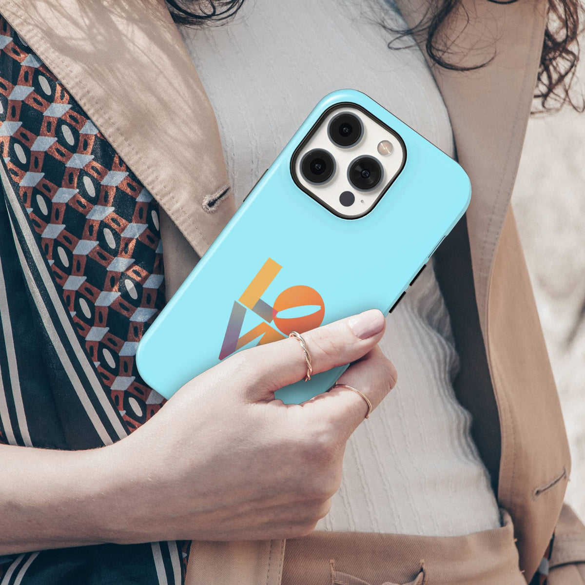 Colorful Love Tough Phone Case