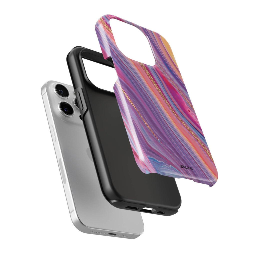 Purple Marble Tough Phone Case