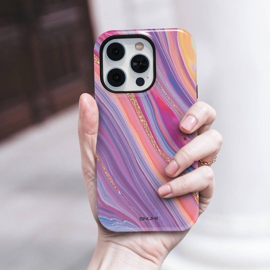 Purple Marble Tough Phone Case