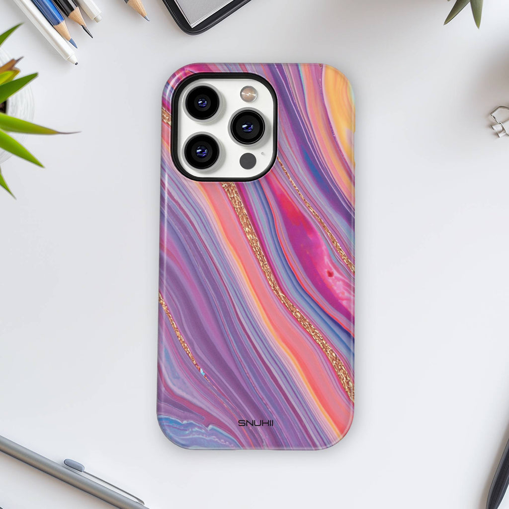 Purple Marble Tough Phone Case