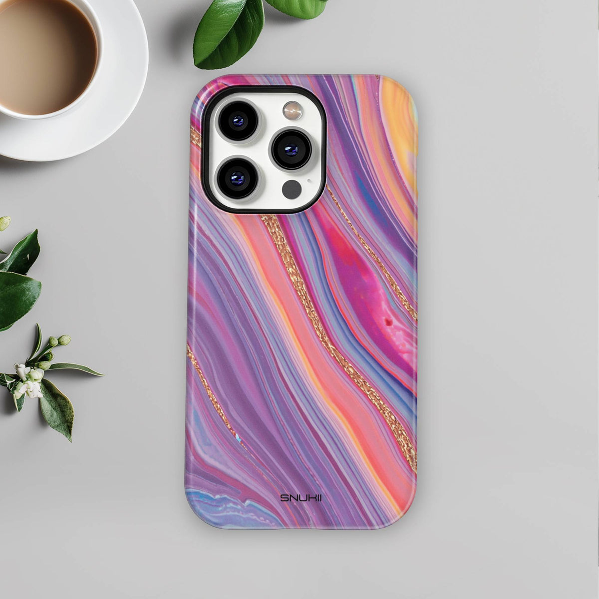 Purple Marble Tough Phone Case