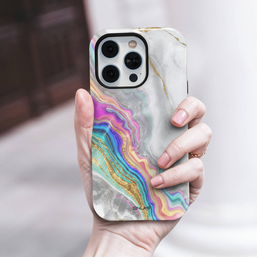 White Marble Tough Phone Case