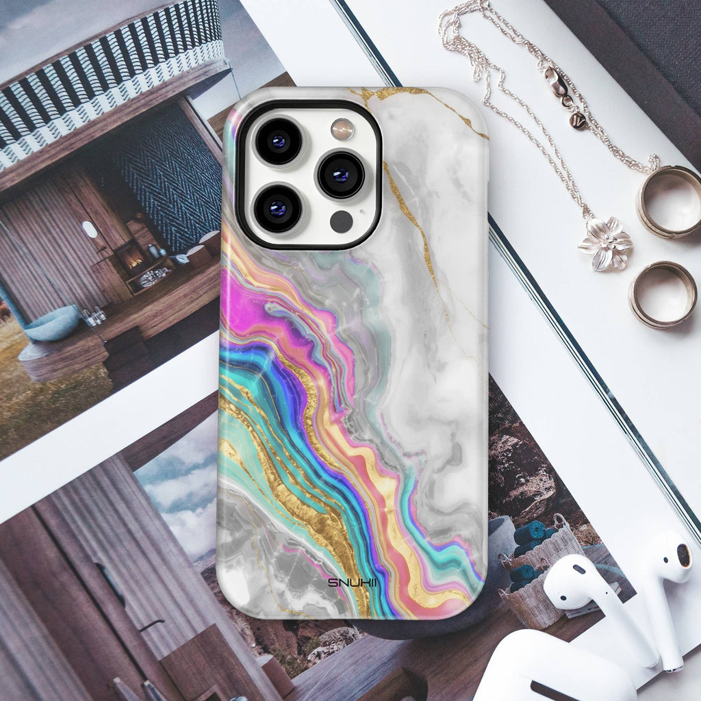 White Marble Tough Phone Case