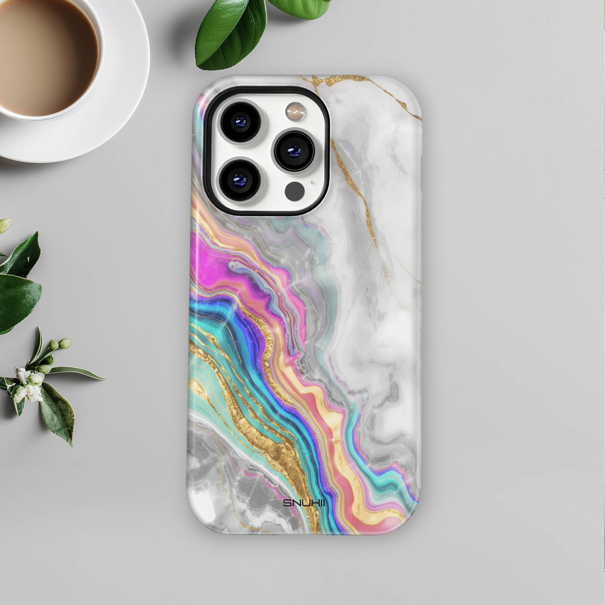 White Marble Tough Phone Case