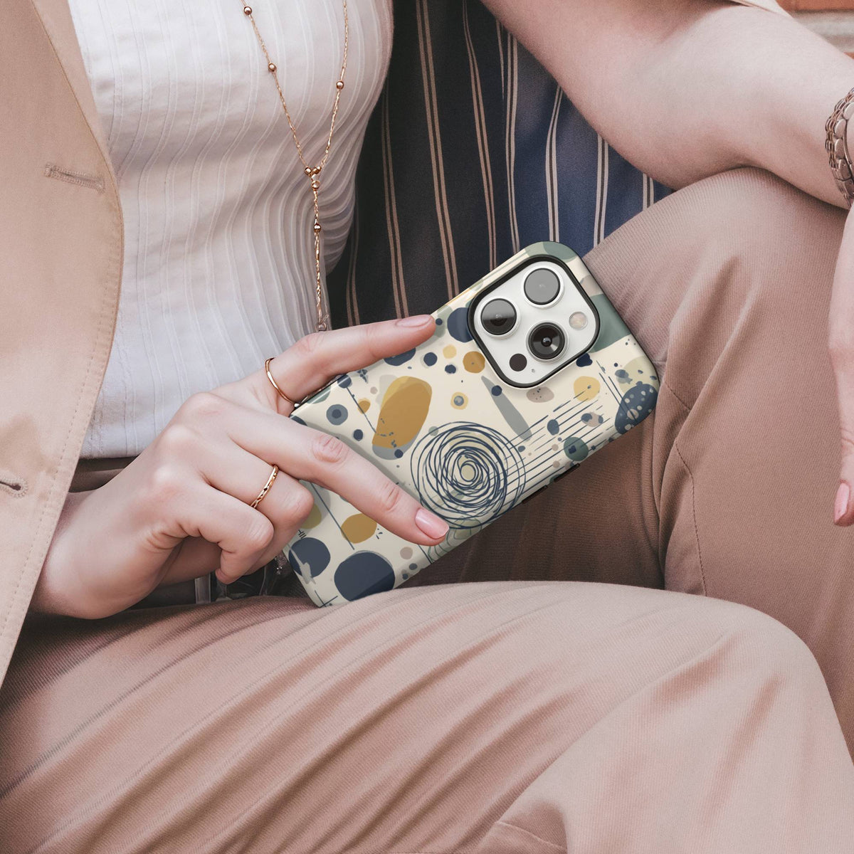Scandi Abstract Tough Phone Case