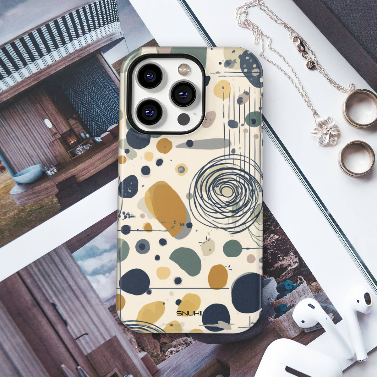 Scandi Abstract Tough Phone Case
