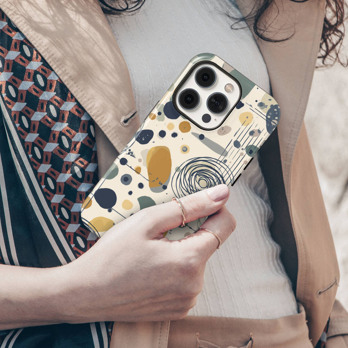 Scandi Abstract Tough Phone Case