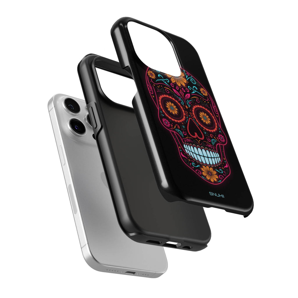 Neon Skull Tough Phone Case