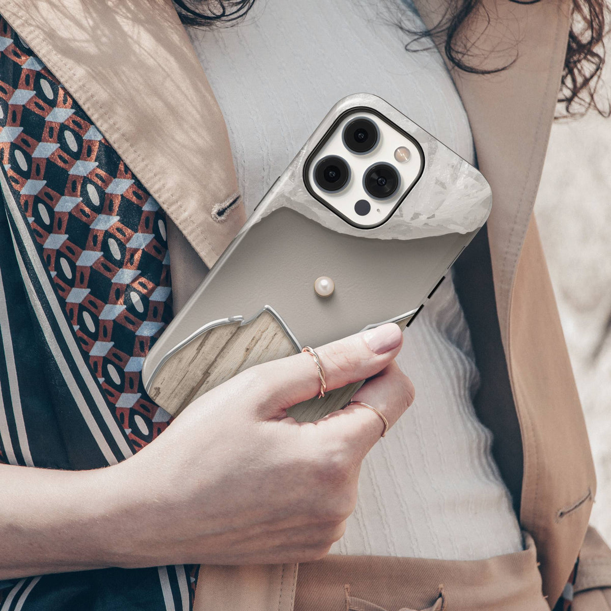 Neutral Wood Tough Phone Case