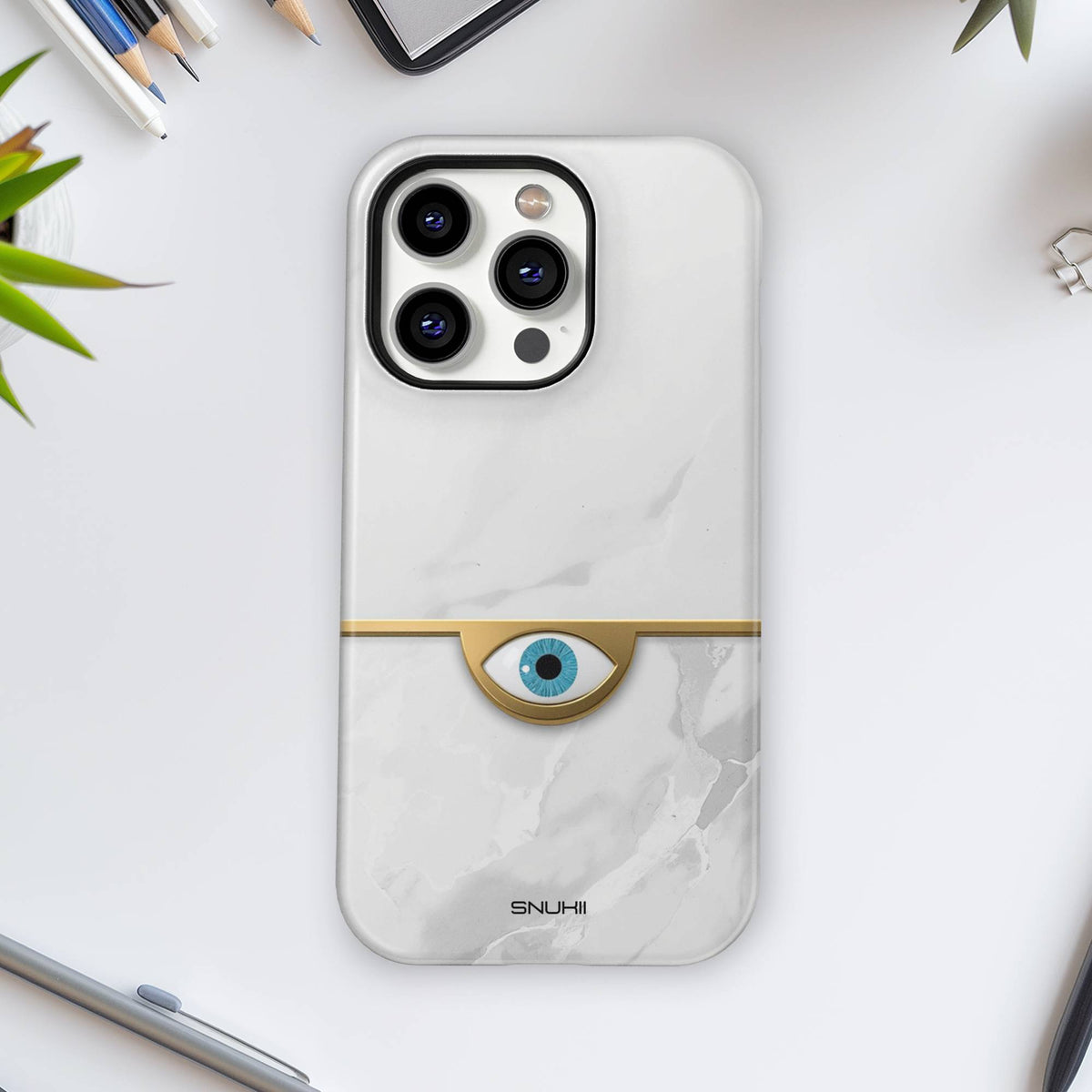 Gold Evil Eye Tough Phone Case