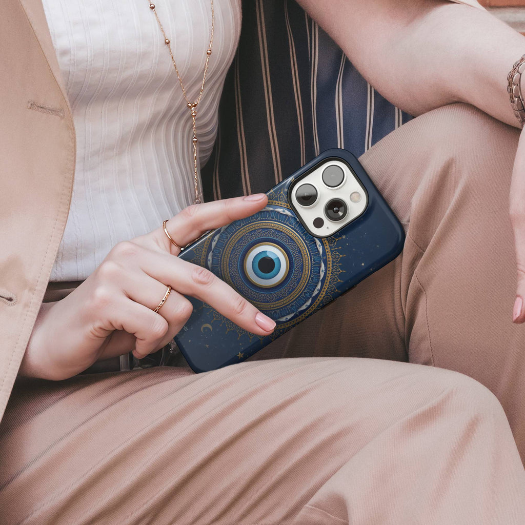 Evil Eye Mandala Tough Phone Case