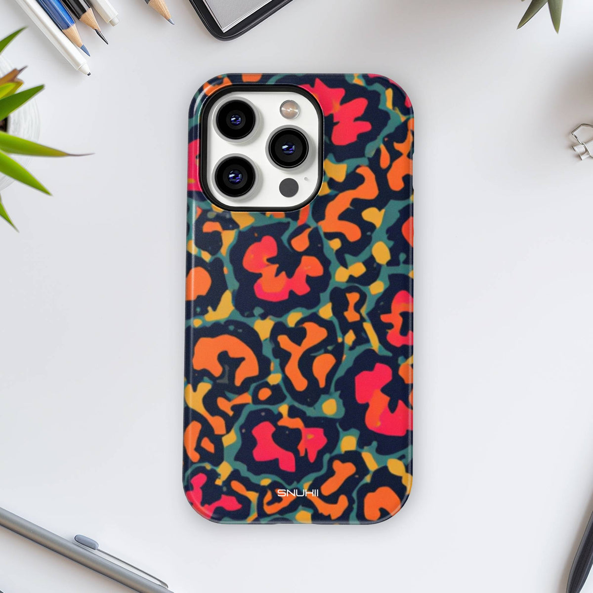 Colorful Leopard Tough Phone Case