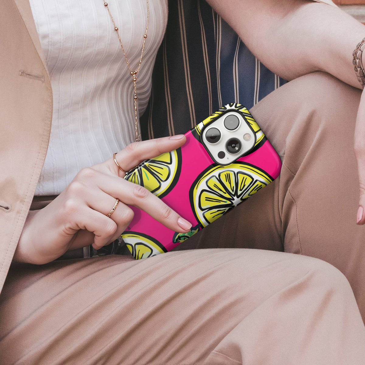 Pink Lemon Tough Phone Case