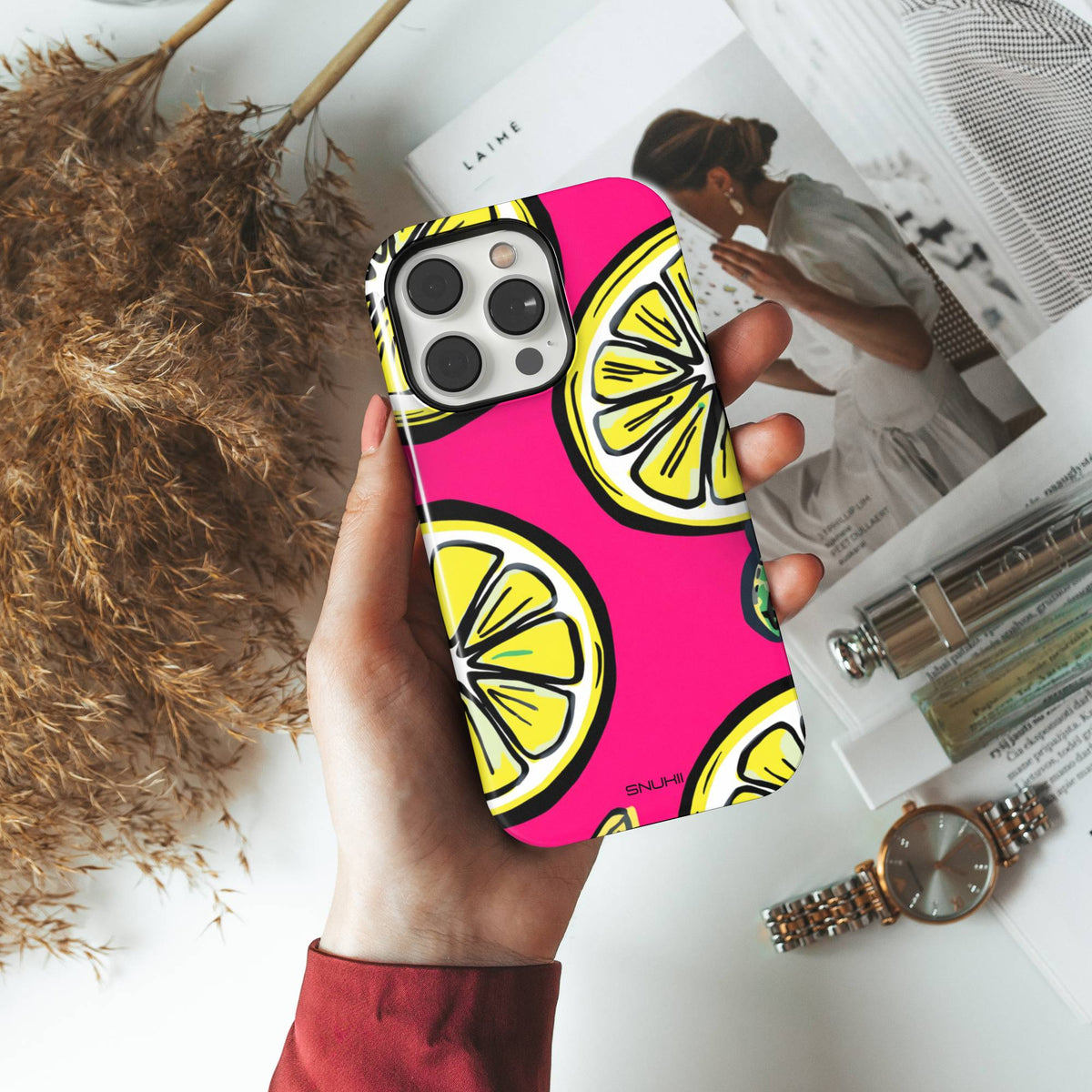Pink Lemon Tough Phone Case
